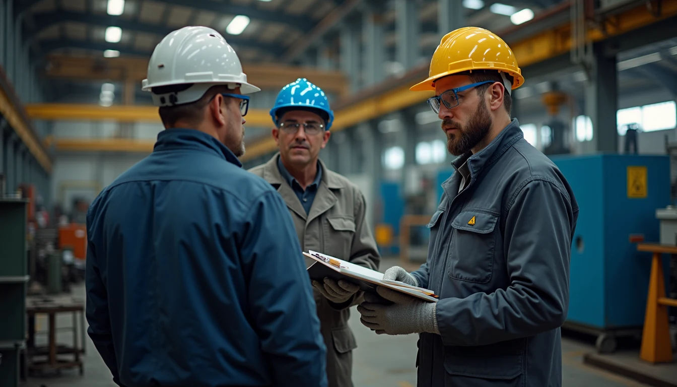 Metal sektöründe İSG risk değerlendirmesi toplantısı ve üretim sahası denetimi