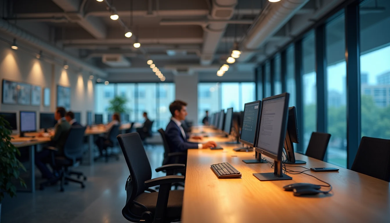 Ergonomik ofis aydınlatma tasarımı, ekran yansıması olmayan doğru ışıklandırma